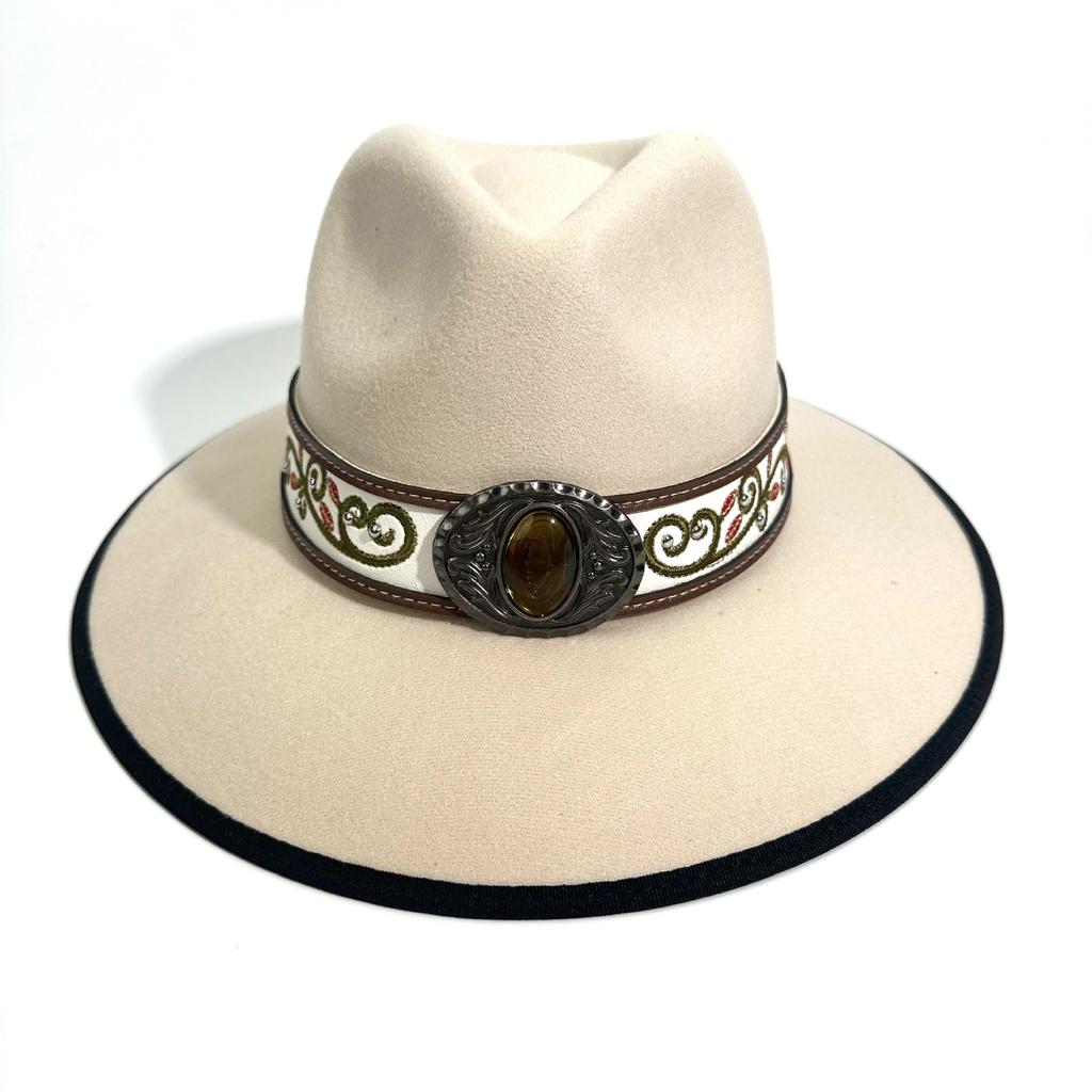 Men And Women Peach Top Western Cowboy Hat Style Jazz Hat Big Edge Top Hat