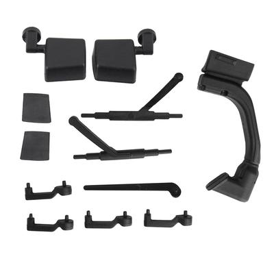 1 10 RC Accessory Door Handle Snorkel Wiper Mirror Set for Traxxas Axial 313mm Car Body Shell