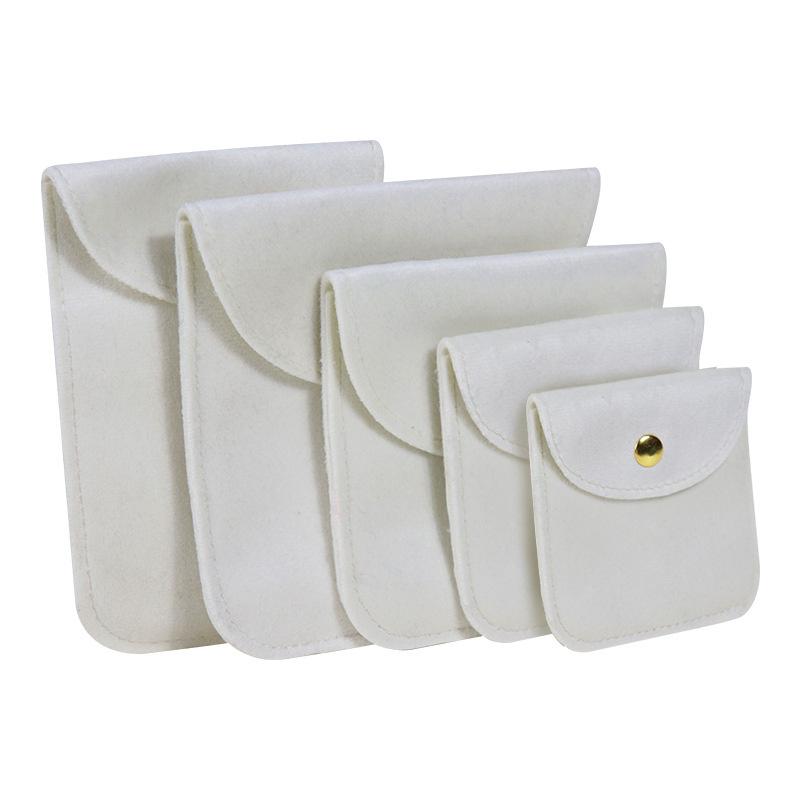 5pcsGold Buckle Jewelry Packaging, Buckle Bag, Double-sided Velvet Jewelry Bag, Ring Necklace Storage Bag, Purse Bag, Velvet Bag