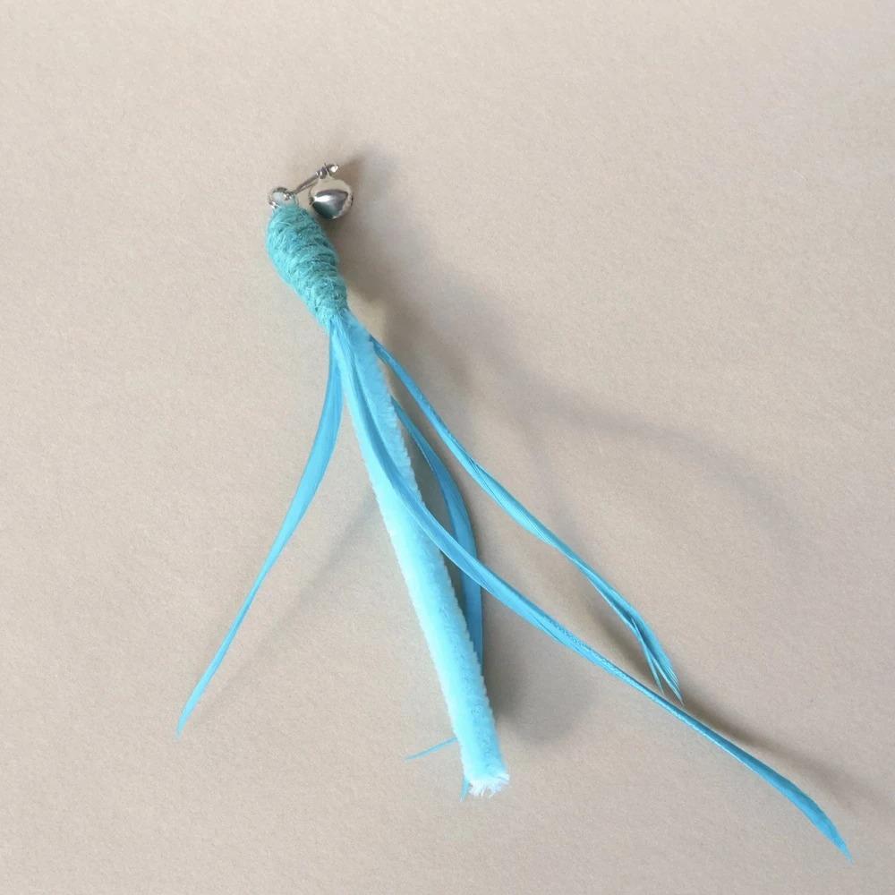 

3pcs Foxtail Grass Pet Toy Ball Cat Teaser Stick For Changing Heads Cat Toy Supplies синий