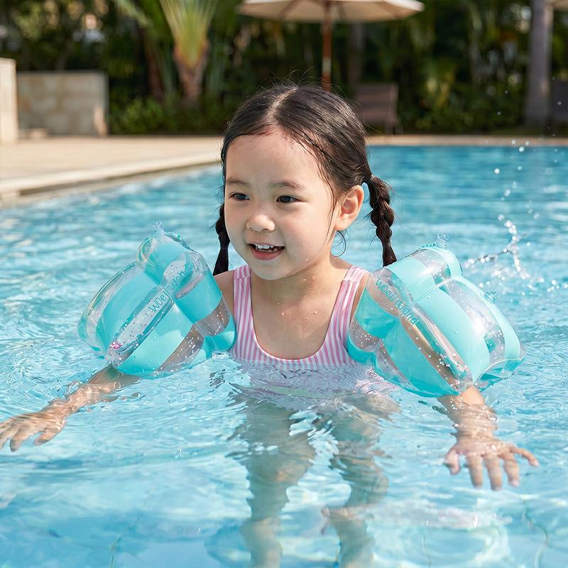 1 Pair Inflatable Swim Armbands Soft Comfortable Buoyancy Arm Rings Ideal Gift for Kids Summer Water Games