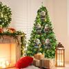 Santa Claus Ornaments 2D Acrylic Cartoon Santa Pendant Christmas Tree Hanging Decoration for Holiday Tree Home Decor