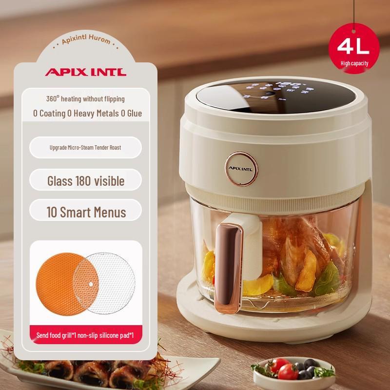 

Apixintl Anbenso Smart Glass Air Fryer - Multifunctional Electric Fryer with New Visual Design