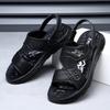 Men's cool leather shoes summer 2025 new breathable leather soft-soled non-slip beach shoes casual wear cool slippers