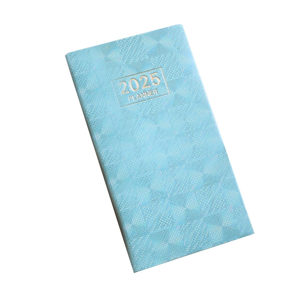 Lasers 2025 A6 English Schedule Book Colorful Star Color Notebook Leather Cover Thin Weekly Calendar Planner