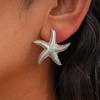 Geometric Starfish Ear Studs Star Korean Style Earrings Starfish Stud Earrings  Beach Vacation