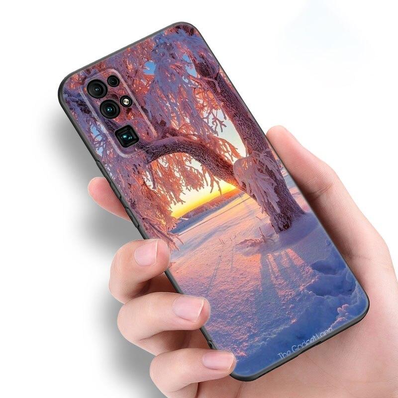 Landschaft Winter Licht Schnee Telefon Fall Für Huawei Honor 60 50 SE 30S Mate 30 20 10 Lite 40 Nova 9 8 Pro Y60 8i 7i 7SE 5T Premium