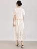 Tencel Cotton Short-Sleeved Embroidery Top + French Romantic Skirt Suit.
