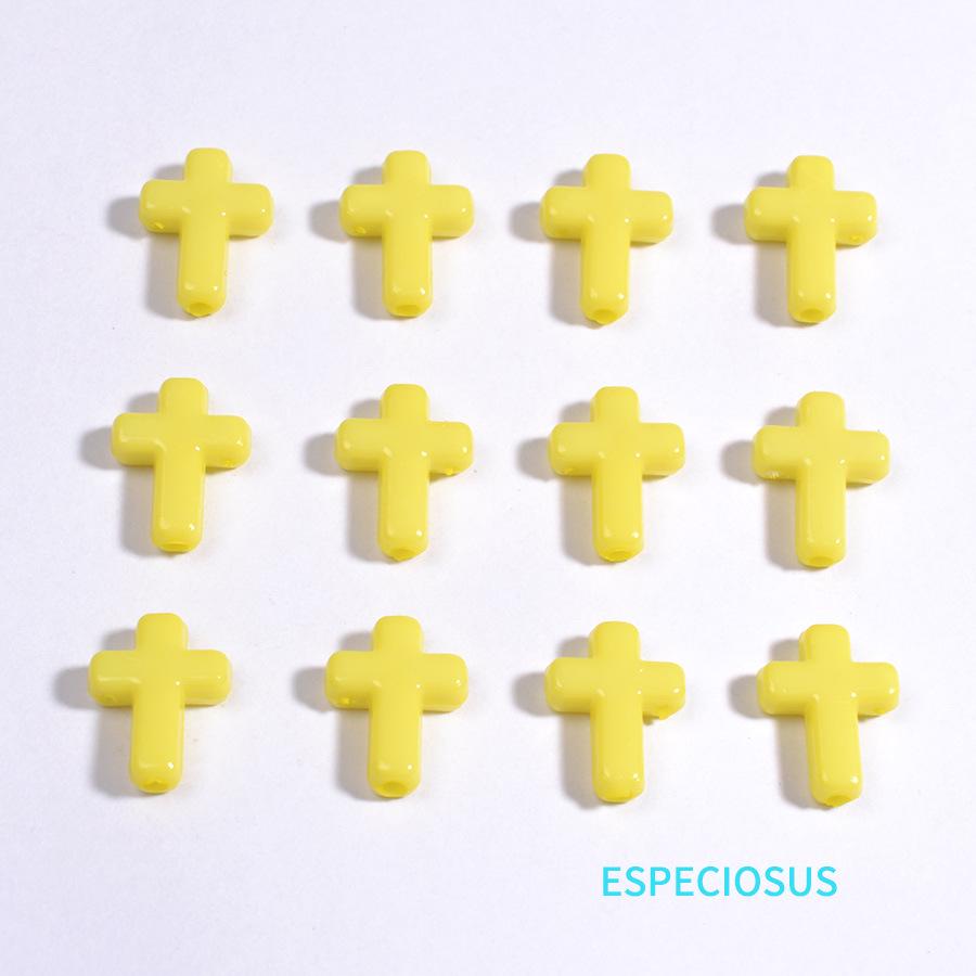 Colored Acrylic Cross Beads for DIY Jewelry and Bracelets
