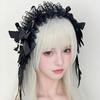 Y2k Lolita Wings Lace Headband Spicy Girl Ruffled Hairband Creative Lolita Hair Clip  Girls