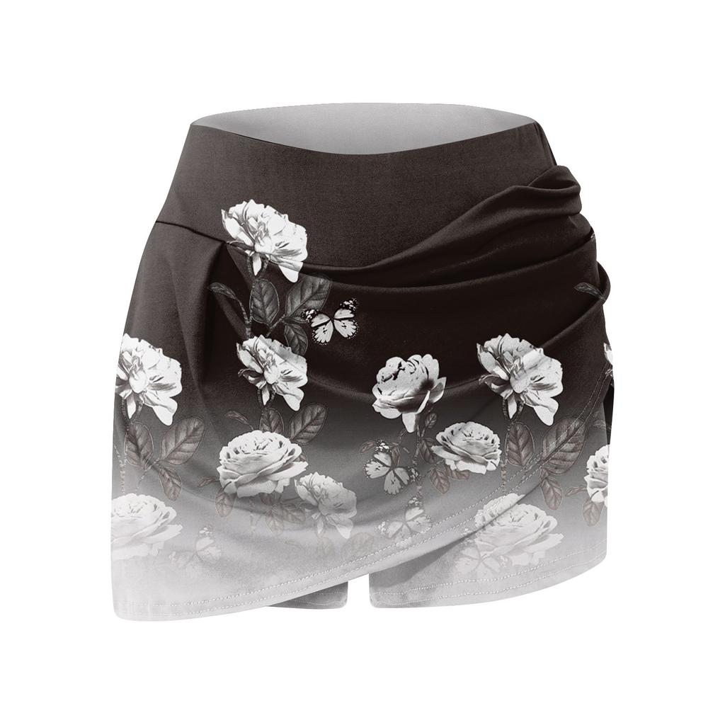 Sportliche, dehnbare, plissierte Tennisröcke für Damen, Lauf-Yoga-Innenshorts, elastische Sport-Golf-Skorts