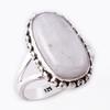Natural Rainbow Moon Stone Gemstone Handmade 925 Sterling Silver Ring S.6 l3V31
