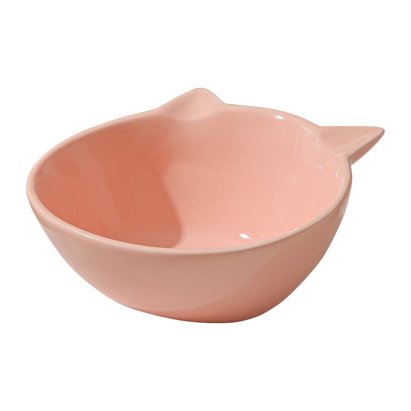 Macaron cat bowl ceramic pet bowl cat bowl dog bowl cat bowl with angled mouth for neck protection ceramic snack bowl water bowl
