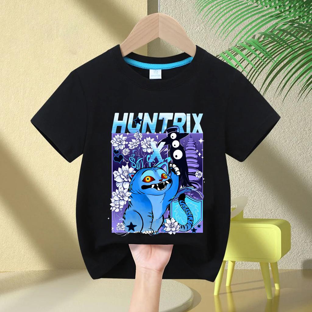 KPop Demon Hunters Saja Boys Cartoon Boys Girls T-shirt 2026 Round Neck Print Fashion Casual Top Children's T-shirt Clothing