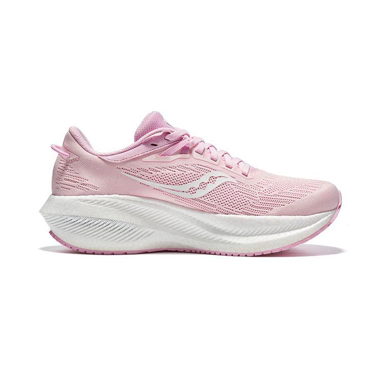 Saucony Triumph 21 Comfortable Shock Absorbing Lightweight Low Top Running Shoes Women sneaker Pink S10881-34