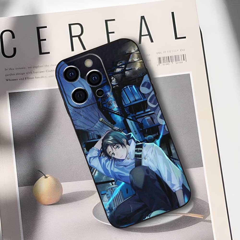 O-Okkotsu Yuta J-Jujutsu K-Kaisen Phone Case For iPhone 17,16,15,14,13,12,11 Plus,Pro Max,XS,Soft Black Cover