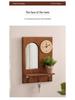 Creative Entrance Wall Hooks: No-Punch Key Holder & Wooden Shelf Combo