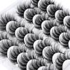False Eyelashes Natural Look 3D Faux Mink Lashes Fluffy Volume Lashes 20mm Handmade Eye Lashes Pack 14 Pairs