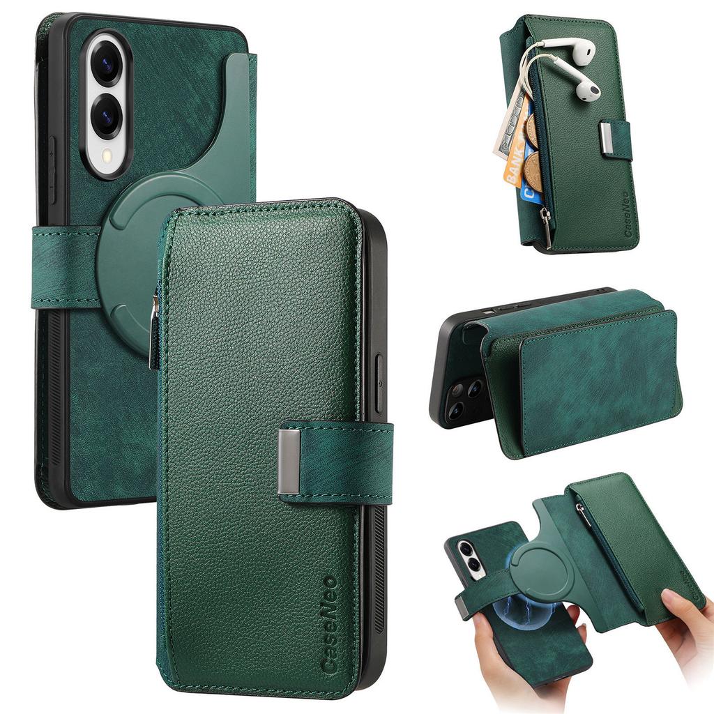 For Samsung Galaxy S25 Edge Case CASENEO MW-02 Detachable Magnetic Leather Flip Phone Cover