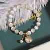 New Niche Women's Lucky Cat Bracelets with Acrylic Beads Stylish Temperament Hand Jewelry Fashionable Wrist Accessories