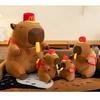 Plush Capybara Creative Toy Hat Fries Backpack Stretchable Poseable Gift Kids