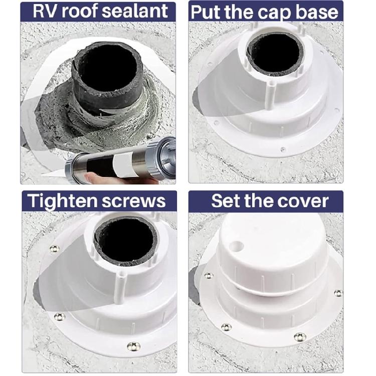 Travel Trailer Roof Vent Protection Caps Versatile Ventilation Stops Odors & Promotes Dry Interiors in Wet Conditions