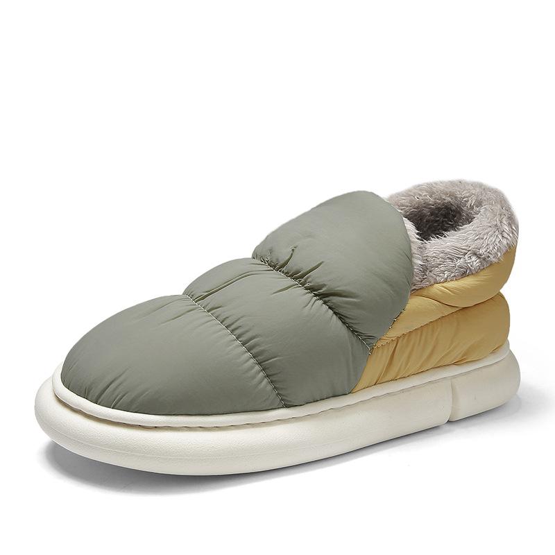 Buty śniegowe buty rodzic-dziecko zimowe aksamitne ocieplane ciepłe wodoodporne futro zintegrowane puchowe buty chlebakowe dla pary 2024