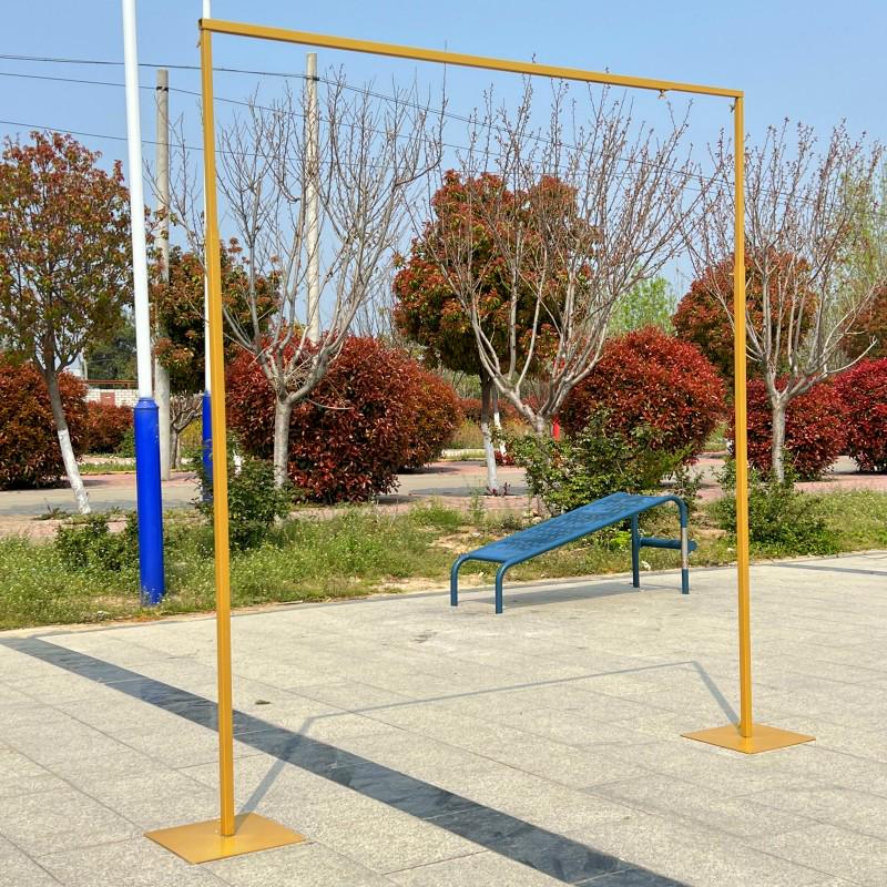 Gold Wrought Iron Square Arch Telescopic Shelf Wedding Stage Decoration