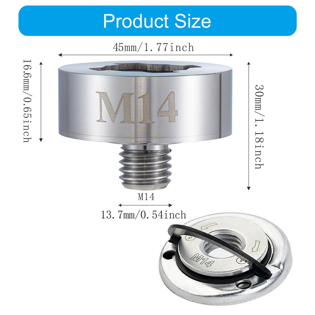 Kit de Conversie Adaptor Arbori Polizor Unghiular M14 Cu Piuliță Flange Pentru Accesorii Polizor Unghiular X Lock