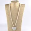 Knot Design Turquoise Beaded Necklace Heart Shape Pendant Heart Pendant Necklace  Ethnic Style