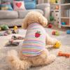 Ruffle Striped Dog Striped Vest Breathable Puppy Skirt Cute Two Legged Puppy Vest  Spring Summer