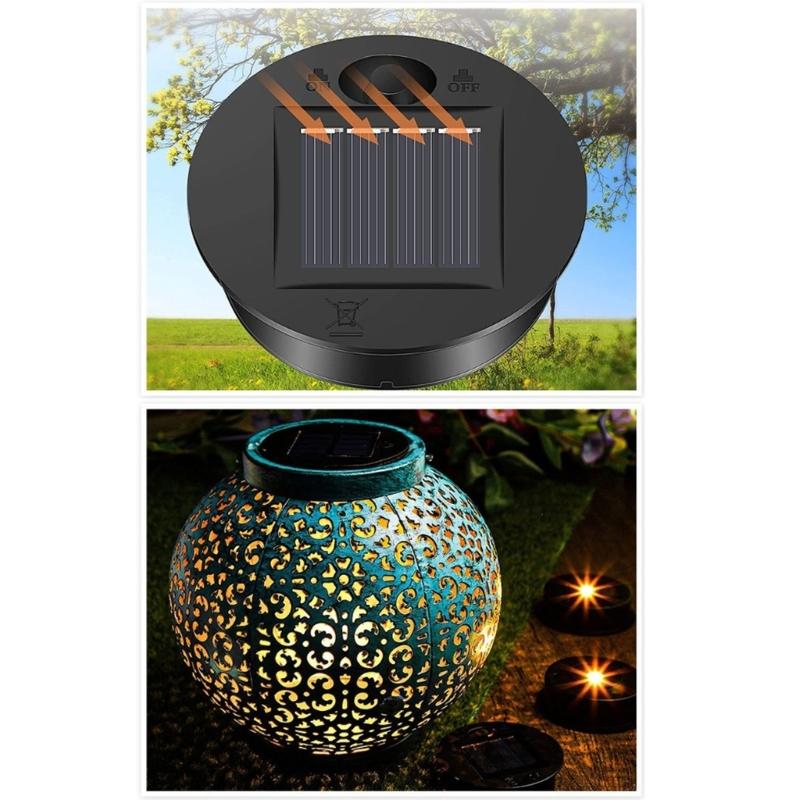 2Pieces Solar Light Replacement Head LED Illuminations Automatic Charging Function for Outdoor Garden Decorative Light
