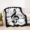 Music Notes Harmony Flannel Blanket-Soft and Suitable for Sofas,Beds,Offices,Travel,All Seasons,Great Gift for Holidays and Birthdays.