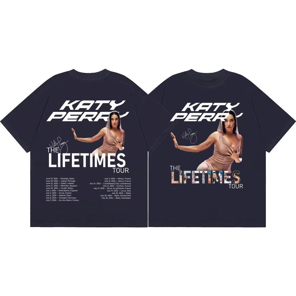 Singer Katy Perry 2026 Fastivals Tour Graphic Unisex Summer T Shirt Cotton Mens Womens Popular Fashion Fan Casual Tshirt