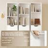 Bookcase with Drawers Adjustable Shelf Bookshelf with 2 Drawers and Cabinet 158 cm White