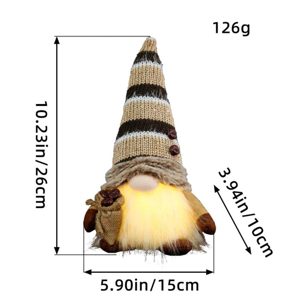 Schlitten Gesichtsloser Zwerg Puppe Ski 2024 Weihnachts-Gnom Puppe mit LED-Licht Elf Weihnachts-Gnom Gesichtsloser Puppe Heimdekorativ