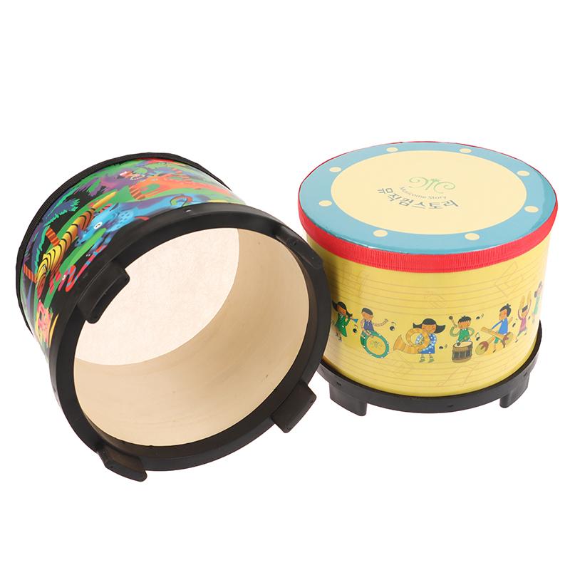8 Inch Floor Drum With 2 Drum Mallets Preschool Toys Beat Instrument Ground Drum Percussion For Kids Christmas Birthday Gift