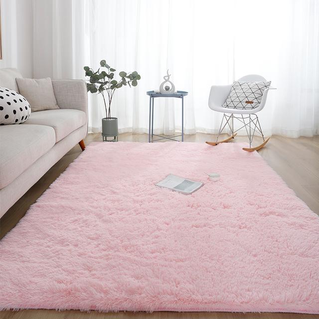 Fluffy Soft Living Room Large Carpet Furry Bedroom Area Decorative Floor Mats Home Essentials Children Tatami Nordic Velvet Rugs