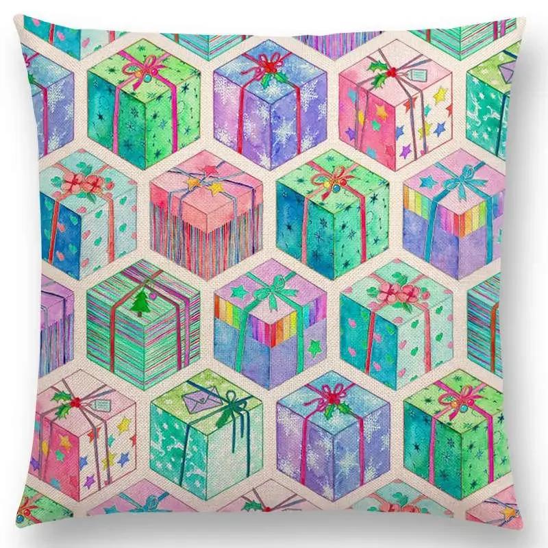 New Cute Christmas Gift Fruit Pumpkin Ice Cream Interesting Art Colorful Decorative Pattern Cushion Cover Sofa Throw Pillow case