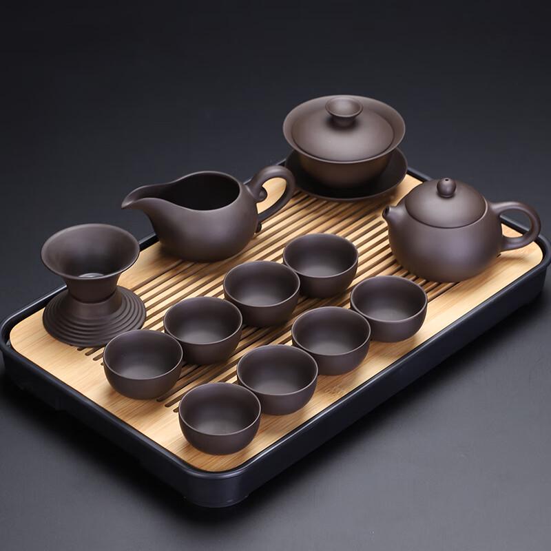 Lainuo Black Zisha Xishi Pot & Gaiwan Tea Set