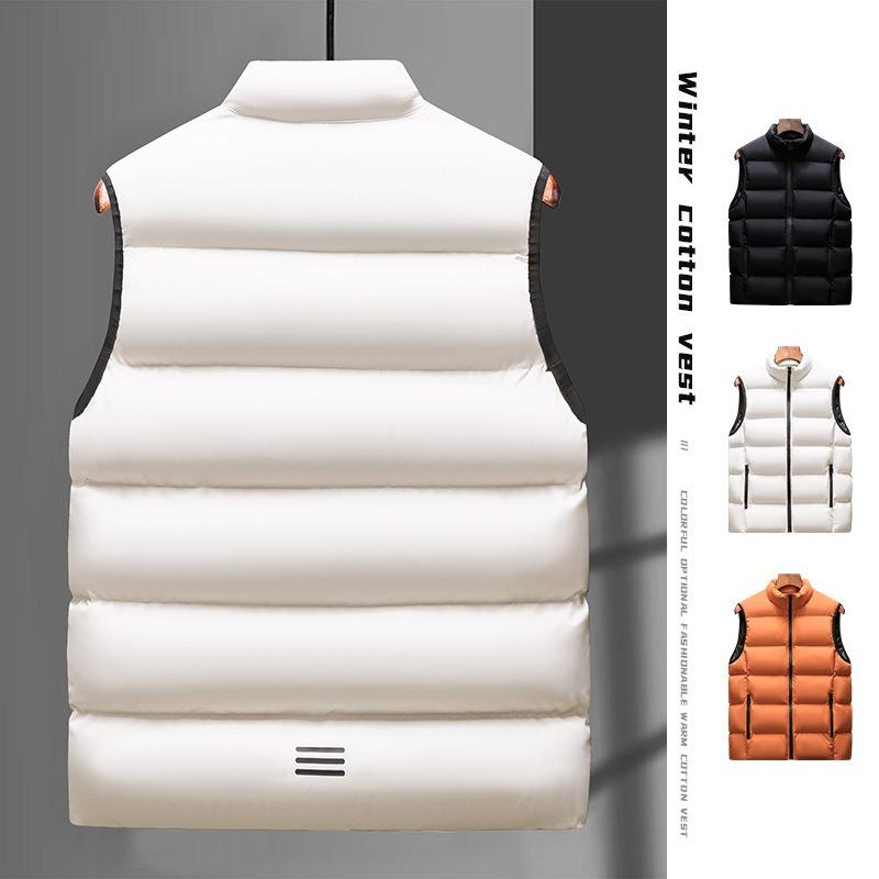 New cotton vest men's down cotton vest vest winter wear trend vest warm jacket cotton coat