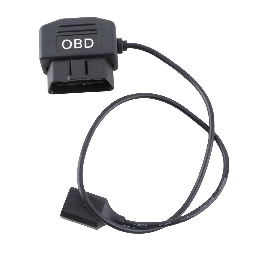 48cm 18.9in OBD Power Adapter Cable with Switch Button ACC Mode Low Voltage Protection for Dash Camera Phone Charging