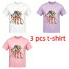 Funny Cartoon Fish Cat Monster Print Kids T-Shirts Summer Fashion Street Outdoor Casual T-shirt Tops for Boy and Girl's Tees Top
