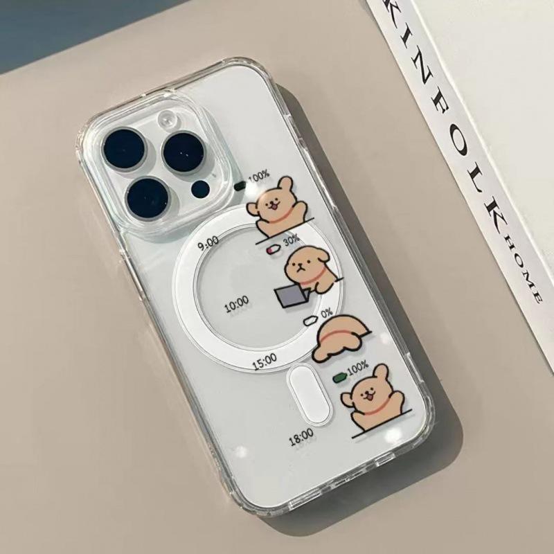 

Линия щенков: Милый магнитный чехол для зарядки Apple iPhone 15/14 Pro Max/13/12 PM iPhone 14 Pro Max