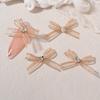 2Pcs Nail Ornaments Love-Heart Design Vivid Color Non-Fading Stylish Wide Application Show Charm Gauze Bow-knot