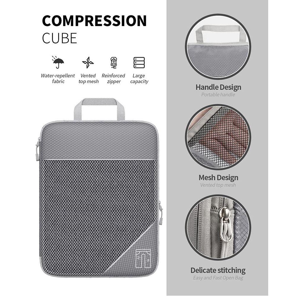 Portable Compression Packing Cubes Compressible Large Capacity Travel Packing Organizers Underwear Expandable