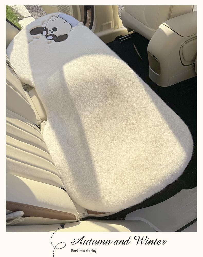 Winter Plush 3D Cartoon Car Seat Cushion - High-End Car Interior Decoration