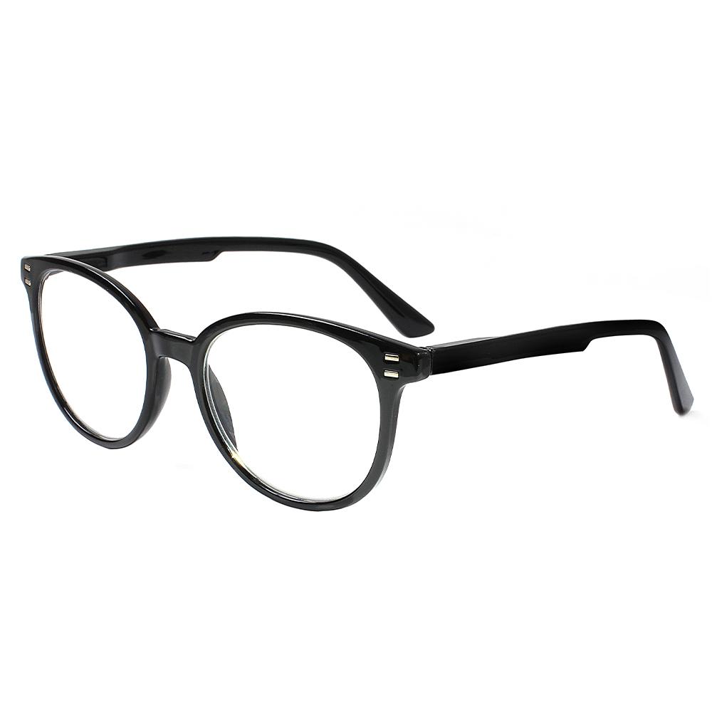 

Fashion Round Reading Glasses Spring Hinge Comfortable Reading Eyeglasses Diopter 0 +50 +75 +100 +125 +150 +200 +6.0