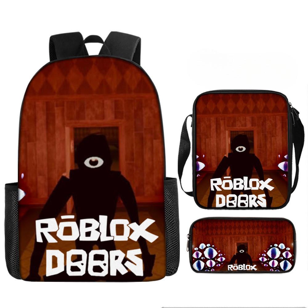 Roblox Doors Kids School Backpack With Breathable Oxford Material For Elementary Students