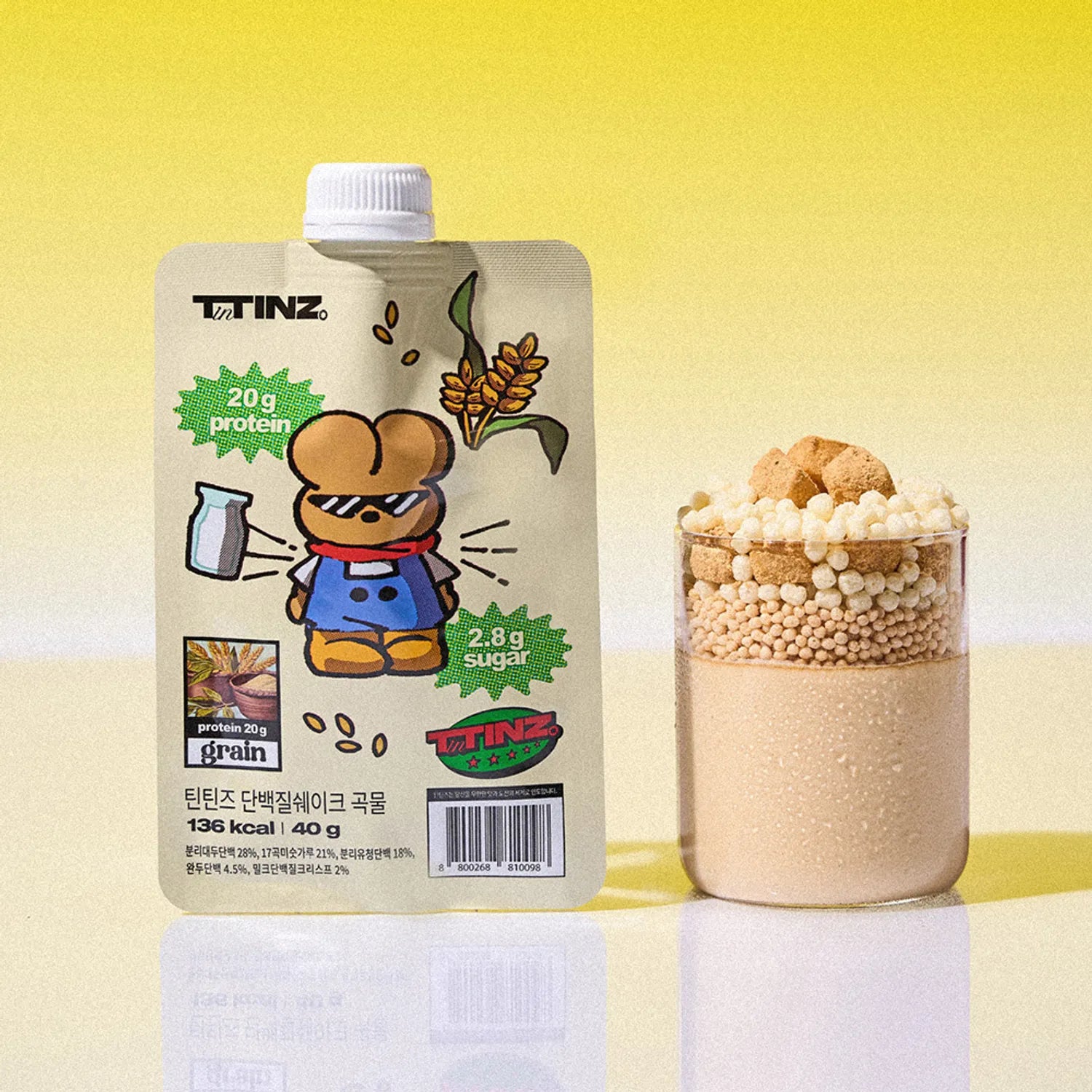 TinTINZ Protein Shake Pouch #Grain 40g 40g